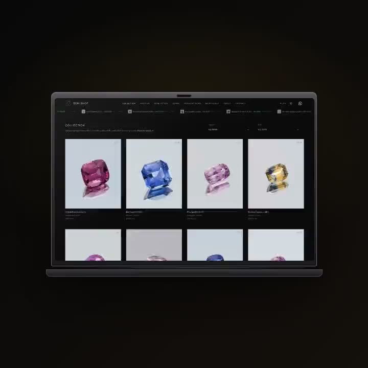 Online Gem Shop platform preview